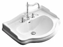 Kerasan 1045 bi*3 Retro Раковина с тремя отверстиями 55х46 см, белая