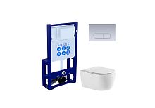 Aquatek ЕВРОПА Set AQUATEK ЕВРОПА-014 3в1 Унитаз с бачком скрытого монтажа и клавишей смыва