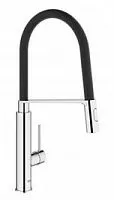Grohe 31491000 Concetto Смеситель для мойки, излив поворотный, хром/черный бархат