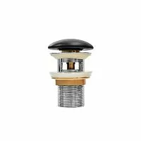 IDDIS, OPHBM0Wi88 Optima Home Выпуск для умывальника с переливом, черный матовый