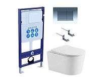 Aquatek Оберон SET AQUATEK ОБЕРОН T KDI10 Комплект: Унитаз, Инсталляция, Кнопка смыва