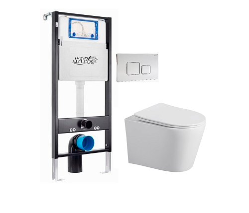 Sapbox  SET.SBOX7057W.0209 Комплект: Унитаз, Инсталляция, Кнопка смыва