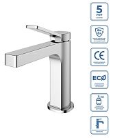 Смеситель для раковины BelBagno ALBANO-LVM-CRM-W0