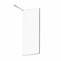 AM.PM W84WI-80-F1-MTE Func, Душевая перегородка 80x200 см, стекло прозрачное + покрытие, профиль матовый хром