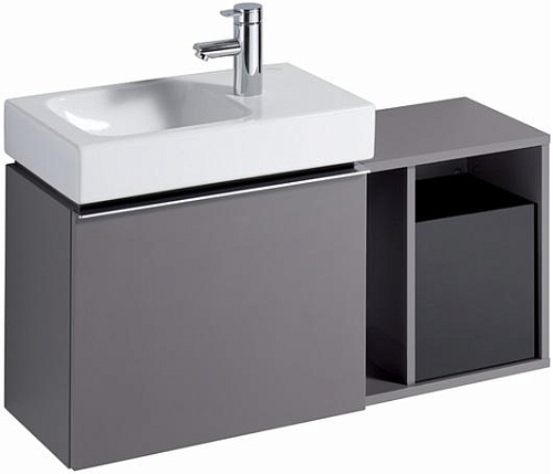 Geberit iCon 840239000 Боковой шкафчик, 370х400х273 мм, цвет: платина глянец купить  в интернет-магазине Сквирел