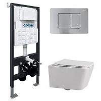 Abber Rechteck AC1201-AC0105-AC0120MCH Инсталляция с подвесным унитазом