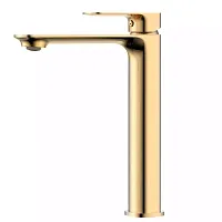 Aquame AQM6314BG Monza Смеситель для свободностоящей раковины, гладкий, Brushed gold (шлифованное золото)