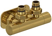 Сунержа 03-1416-1234 Вентиль 2х1/2" угловой скрытый-скрытый EU50, золото