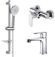 Aquatek AQ1231CR Оберон Комплект для ванной Set 3 в 1 (AQ1210CR + AQ1260CR + AQ2014CR), хром