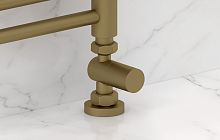 Сунержа 032-1401-1234 Вентиль прямой, (цилиндр) G 1/2" НР х G 3/4" НГ, матовое золото