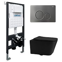 Abber Rechteck AC1201MB-AC0105-AC0121MCH Инсталляция с подвесным унитазом