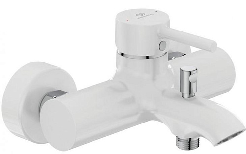 Ideal Standard BC199U5 Ceraline Смеситель для ванны/душа, Matt-White/Chrome (хром) (матовый белый/хром)