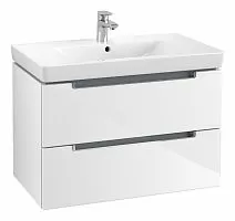 Villeroy & Boch A69610DH Subway 2.0 Тумба под раковину 79х45 см, белый глянцевый (Glossy White) купить  в интернет-магазине Сквирел