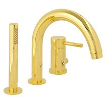 Migliore 27982 Fortis Gold Смеситель на борт ванны монокомандный,  с девиатором, золото