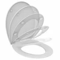 Ideal Standard E131801 Eurovit Крышка-сиденье для унитаза с функцией плавного закрытия, Euro White (евробелый)