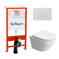 BelBagno Uno BB5177CH-TOR/SC/BB026/BB082BL Инсталляция с подвесным унитазом