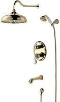 Lemark LM4722G Brava Душевой комплект, золотой
