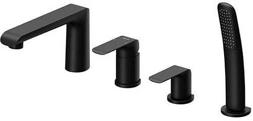 Ravak X070176 Flat Смеситель на борт ванны , черный Ravak X070176 Flat Смеситель на борт ванны , черный