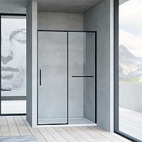 Vincea VDS-1SS150CLB Slim Soft Душевая дверь 150х200 см, профиль черный/стекло прозрачное