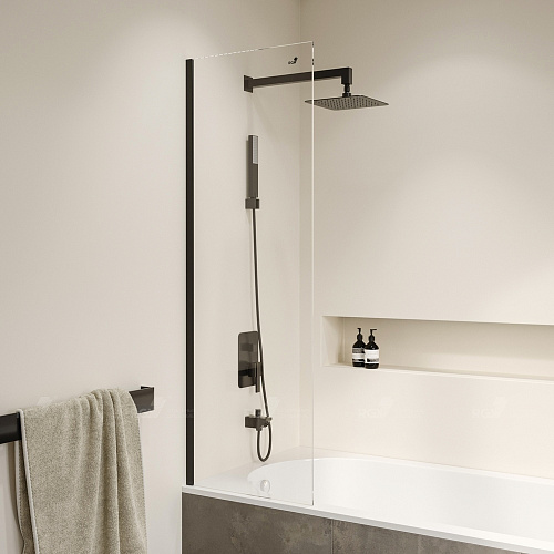 RGW 35110562830-14 Screens SC-056-8B Шторка на ванну 150 см, профиль черный