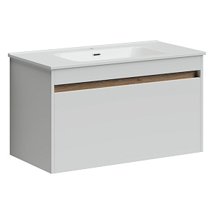 Sancos SM90W Smart Тумба под раковину 89х45 см, подвесная, белый глянец