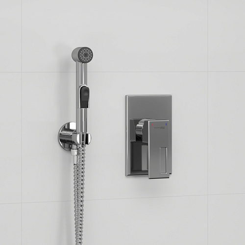 WasserKRAFT A01556 Встраиваемый комплект для биде со шлангом 100 см, хром