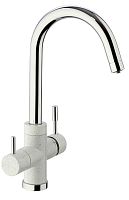 Paini 7890643CR3V11L2KM Cox Смеситель для кухни на 3 воды, Ultrawhite (белый матовый)