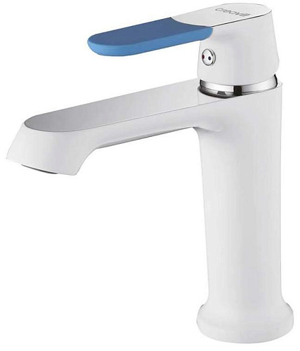 Creavit SL1500 Stilo Смеситель для раковины, белый/синий