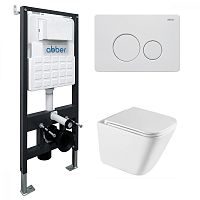 Abber Rechteck AC1219TC-AC0105-AC0121MW Инсталляция с подвесным унитазом