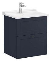 Vitra 68853 Root Classic Тумба с классической раковиной 60х47 см, подвесная, MDARKBLUE (матовый темно-синий) купить  в интернет-магазине Сквирел