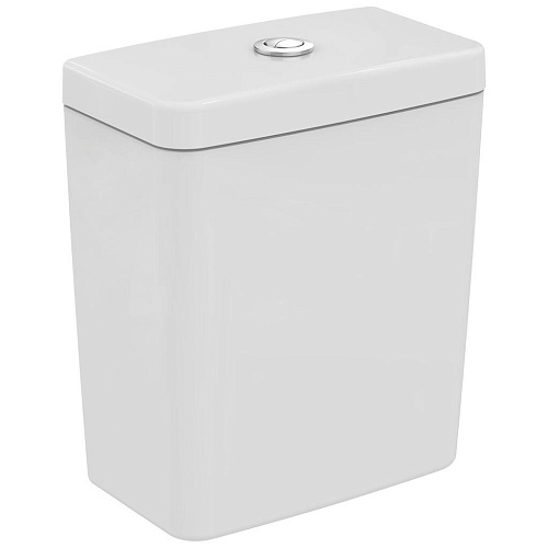 Ideal Standard E797001 Connect Cube Бачок для унитаза с механизмом смыва, нижняя подводка, двойной смыв 3/6 л, Euro White (евробелый)