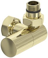 Сунержа 020-1403-1234 Вентиль 3D, правый, (цилиндр) G 1/2" НР х G 3/4" НГ, шампань