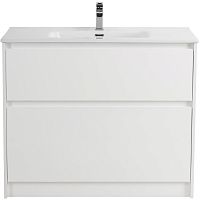 BelBagno KRAFT-1000-2C-PIA-BO База под раковину 100х46 см, напольная, Bianco Opaco (белый матовый)