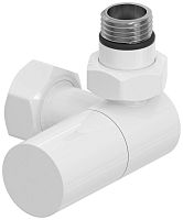 Сунержа 12-1403-1234 Вентиль 3D, правый, (цилиндр) G 1/2" НР х G 3/4" НГ, белый