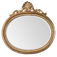 TW  TW03199oro зеркало в овальной раме с декоративным элементом 92х92см, цвет рамы золото, купить  в интернет-магазине Сквирел