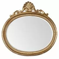 TW  TW03199oro зеркало в овальной раме с декоративным элементом 92х92см, цвет рамы золото, купить  в интернет-магазине Сквирел