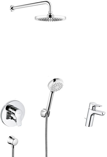 KLUDI 376300565 PURE&EASY Комплект для душа 7in1, хром KLUDI 376300565 PURE&EASY Комплект для душа 7in1, хром