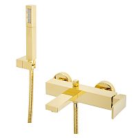 Migliore 25391 Kvant Gold Смеситель для ванны монокомандный, внешний, с душем (ручка сбоку), золото