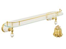 Migliore 27477 Olivia Полка c галереей, стекло/золото/золото