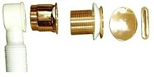 BelBagno BB39-TC-ORO Декоративная накладка на отверстие перелива для ванны изогнутая, золото