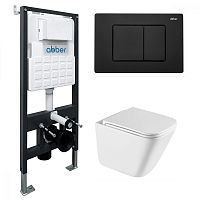 Abber Rechteck AC1219TC-AC0105-AC0120MB Инсталляция с подвесным унитазом