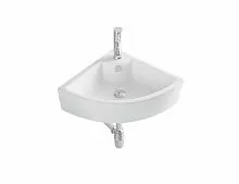 Aquatek AQ5166A-00 Раковина подвесная, угловая 32.5х32.5 см, универсальная установка, белая