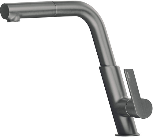 Deante BQS_D73M Silia Смеситель для кухни с выдвижным изливом, Titanium (титан)