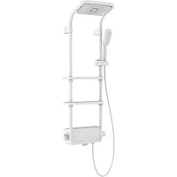 Aquame AQM8003W Душевая система с термостатом для душевых кабин, 240х148/140х67 мм, 1 режим, матовый белый