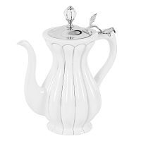 Migliore 24925 Olivia Кувшин, белый с декором платина/крышка хром