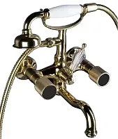 Boheme 293-Royal/CRST black Royal Cristal Смеситель для ванны, с душевым комплектом, золото/черный