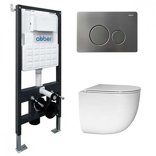 Abber BEQUEM AC1132TC-AC0105-AC0121NG Инсталляция с подвесным унитазом Abber BEQUEM AC1132TC-AC0105-AC0121NG Инсталляция с подвесным унитазом