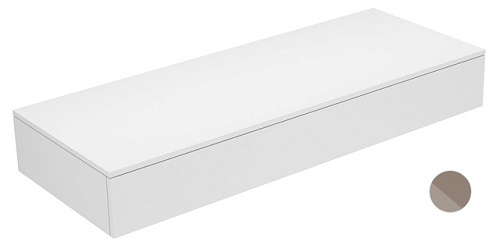 Keuco 31760820000 Edition 400 Тумба боковая 140х53.5 см, белый глянцевый/стекло глянцевое трюфель купить недорого в интернет-магазине Сквирел