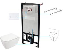 Deante CDYA6ZPW Hiacynt New Комплект: инсталляции с унитазом, клавиша белый матовый