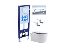 Aquatek ЕВРОПА SET ЕВРОПА New-INS17-043 4в1 Комплект: Унитаз, Инсталляция, Кнопка смыва